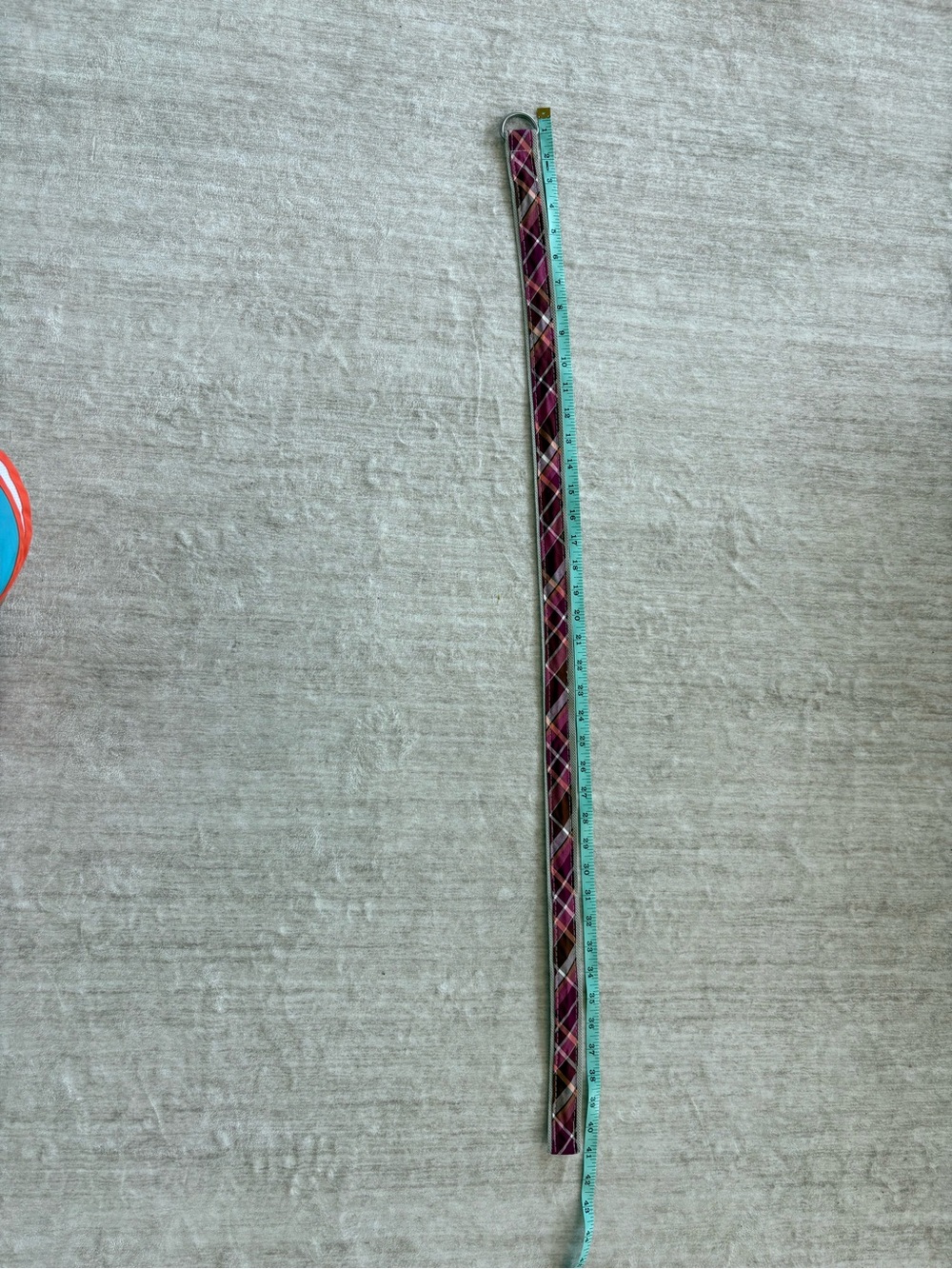 Women’s Maroon, Pink Plaid D-Ring Belt - Picture 8 of 9